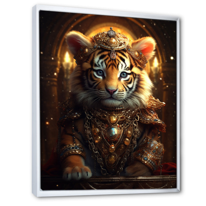 Cute Little Royal Tiger - Tiger Bedroom Wall Art