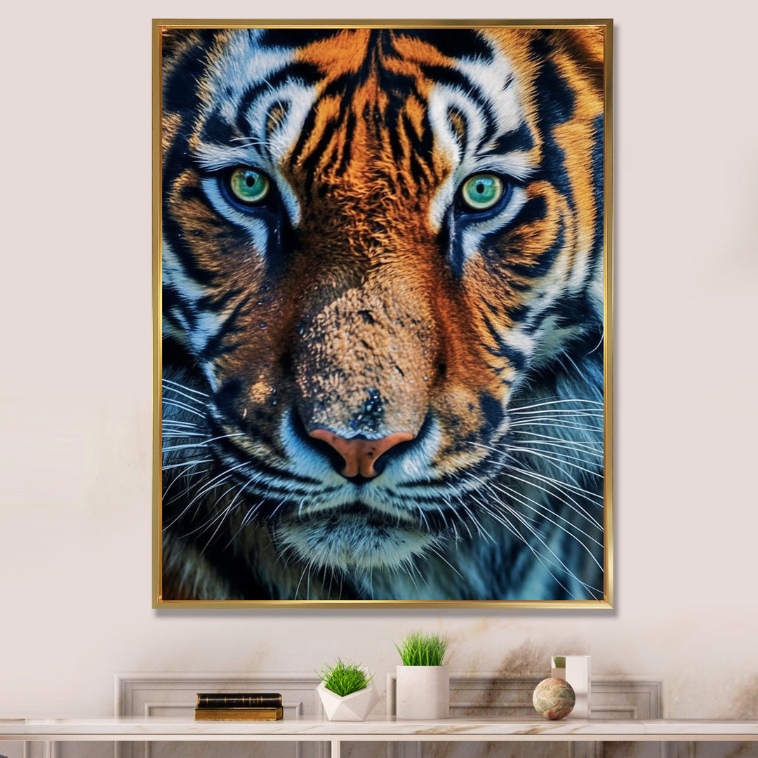 Portrait Of A Wild Tiger Nature Photography - Tiger Canvas Wall Art