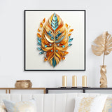 Boho Glam Amber Gold And Turquoise Theater - Feathers Canvas Wall Art