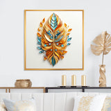 Boho Glam Amber Gold And Turquoise Theater - Feathers Canvas Wall Art