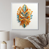 Boho Glam Amber Gold And Turquoise Theater - Feathers Canvas Wall Art