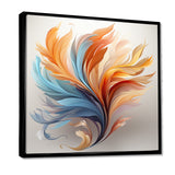 Fractal Boho Feather Amber Orange And Turquoise - Feathers Wall Decor