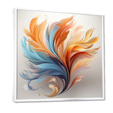 Fractal Boho Feather Amber Orange And Turquoise - Feathers Wall Decor