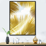 Tropical Golden Palm Leaves - Feathers Home Decor Art