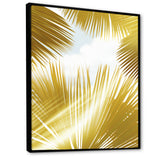 Tropical Golden Palm Leaves - Feathers Home Decor Art
