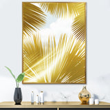 Tropical Golden Palm Leaves - Feathers Home Decor Art