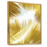 Tropical Golden Palm Leaves - Feathers Home Decor Art