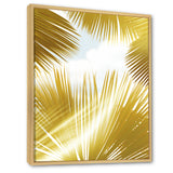 Tropical Golden Palm Leaves - Feathers Home Decor Art