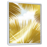 Tropical Golden Palm Leaves - Feathers Home Decor Art