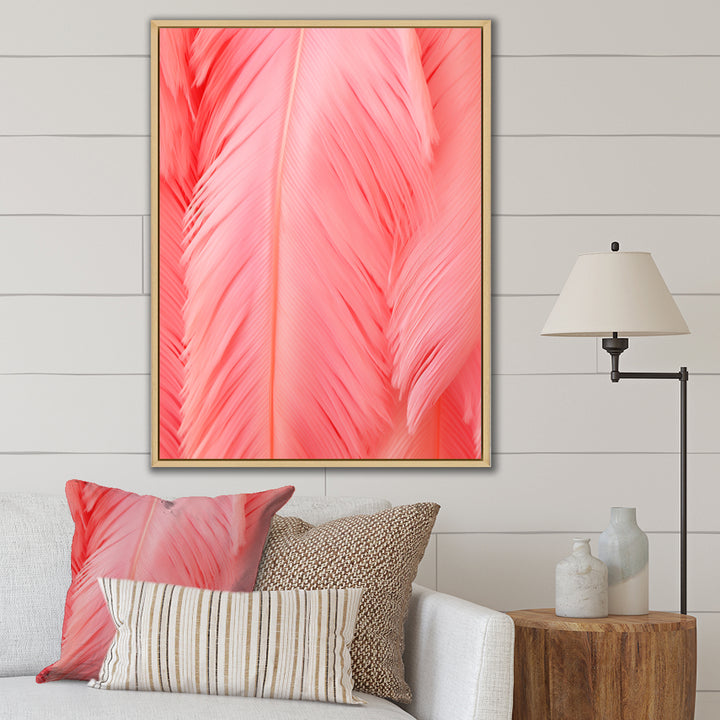 Boho Glam Pink Feather Elegance - Feathers Bedroom Wall Art