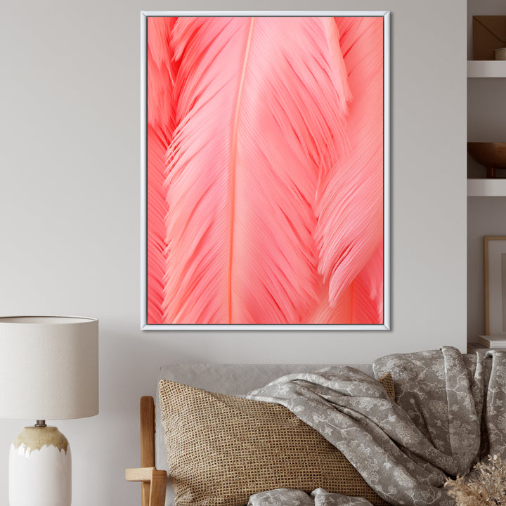 Boho Glam Pink Feather Elegance - Feathers Bedroom Wall Art
