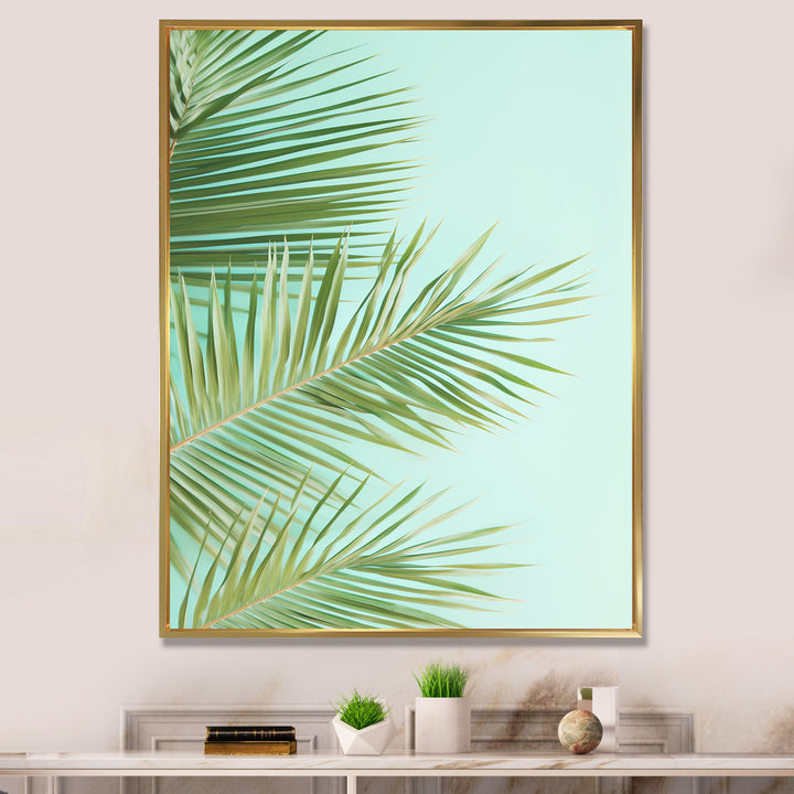 Tropical Palms Leaves Illustration - Feathers Wall Decor