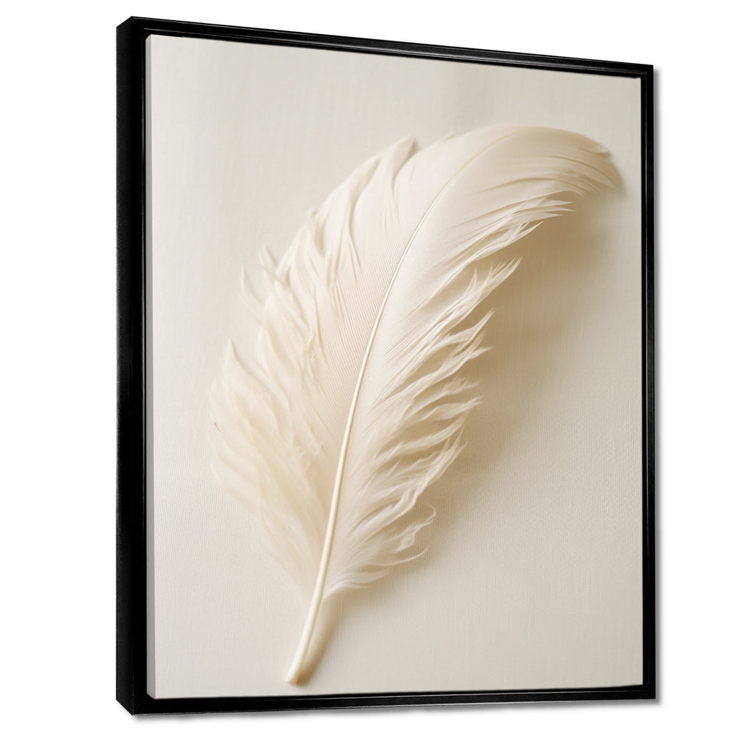 Delicate White Boho Feather - Feathers Wall Decor