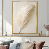 Delicate White Boho Feather - Feathers Wall Decor