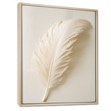 Delicate White Boho Feather - Feathers Wall Decor