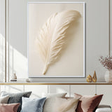 Delicate White Boho Feather - Feathers Wall Decor