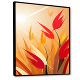 Retro Autumn Leaves In The Meadows - Feathers Wall Art Prints