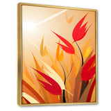 Retro Autumn Leaves In The Meadows - Feathers Wall Art Prints