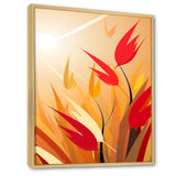 Retro Autumn Leaves In The Meadows - Feathers Wall Art Prints