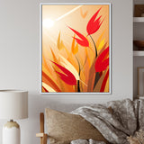 Retro Autumn Leaves In The Meadows - Feathers Wall Art Prints