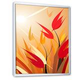 Retro Autumn Leaves In The Meadows - Feathers Wall Art Prints