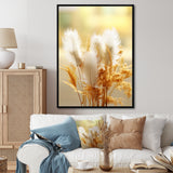 Delicate Spring Blossoming In The Meadows - White Feathers Wall Art