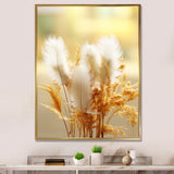 Delicate Spring Blossoming In The Meadows - White Feathers Wall Art