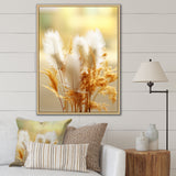 Delicate Spring Blossoming In The Meadows - White Feathers Wall Art