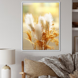 Delicate Spring Blossoming In The Meadows - White Feathers Wall Art