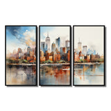 Dreamy New York Scenery Retro Watercolor - Multi-Panels