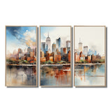 Dreamy New York Scenery Retro Watercolor - Multi-Panels