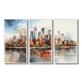 Dreamy New York Scenery Retro Watercolor - Multi-Panels
