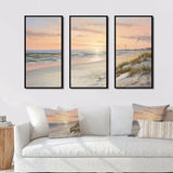 Beach Serenity Gentle Pink Pastel Sunrise II - Multi-Panels