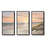 Beach Serenity Gentle Pink Pastel Sunrise II - Multi-Panels