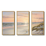 Beach Serenity Gentle Pink Pastel Sunrise II - Multi-Panels