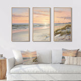 Beach Serenity Gentle Pink Pastel Sunrise II - Multi-Panels