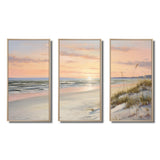 Beach Serenity Gentle Pink Pastel Sunrise II - Multi-Panels