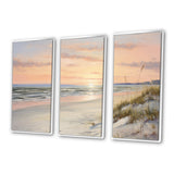Beach Serenity Gentle Pink Pastel Sunrise II - Multi-Panels