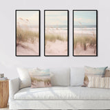 Ocean Spring Bliss Tender Pastel Beach Grass - Multi-Panels