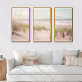 Ocean Spring Bliss Tender Pastel Beach Grass - Multi-Panels