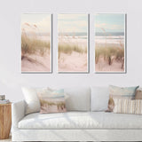 Ocean Spring Bliss Tender Pastel Beach Grass - Multi-Panels