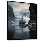 Boat Entering The Fjord - Boat Canvas Wall Art