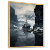 Boat Entering The Fjord - Boat Canvas Wall Art