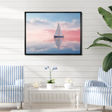 Sailboat Tranquility Pastel Sunset Reflection - Boat Canvas Wall Art