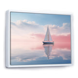Sailboat Tranquility Pastel Sunset Reflection - Boat Canvas Wall Art