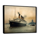 Vintage Photograph Of RMS Titanic - Boat Canvas Wall Art