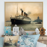 Vintage Photograph Of RMS Titanic - Boat Canvas Wall Art
