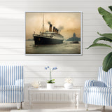 Vintage Photograph Of RMS Titanic - Boat Canvas Wall Art