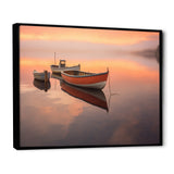 Dinghy Boat Serenity Pastel Sunset - Boat Canvas Wall Art