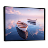 Dinghy Boat Tranquility Pastel Sunset - Boat Canvas Wall Art